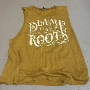 mustard yellow tank top